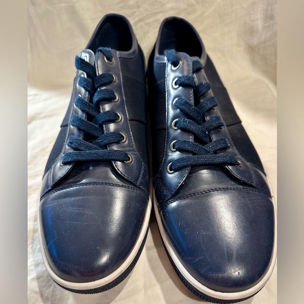 Zanzara Rory Navy Lace Up Sneakers. Faux Leather and Canvas.  Men’s Shoe Size 12